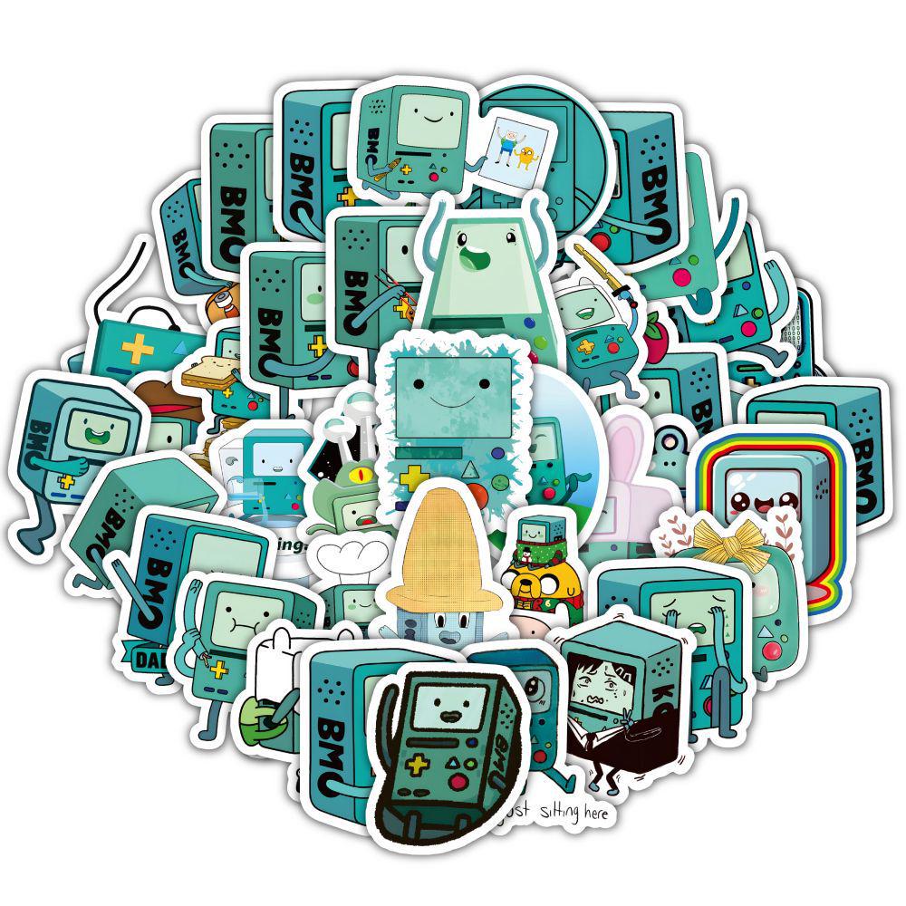 60 BMO Game Console Cartoon Stickers - Cute Robot Waterproof Decals for Phone Cases, Luggage, and Water Bottles