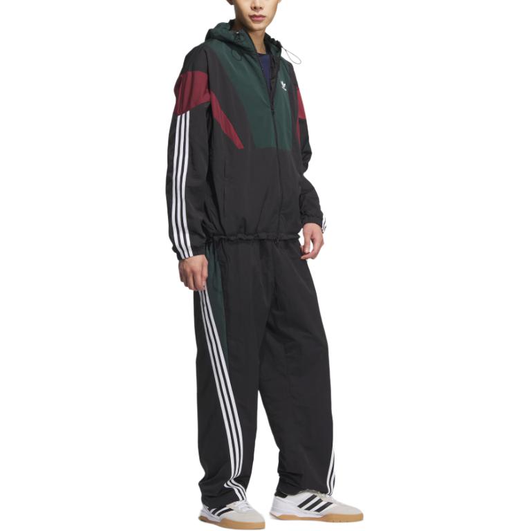 adidas Originals WINDBREAKER BLOCK Jacke Herren Dunkelgrün/Schwarz KC3125