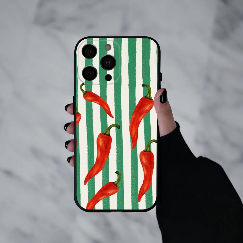 L-Love Red Chili  Phone Case Silicone Soft For IPhone 17pro 16 15 14 13 12 11 X XR Plus Pro Max Plus