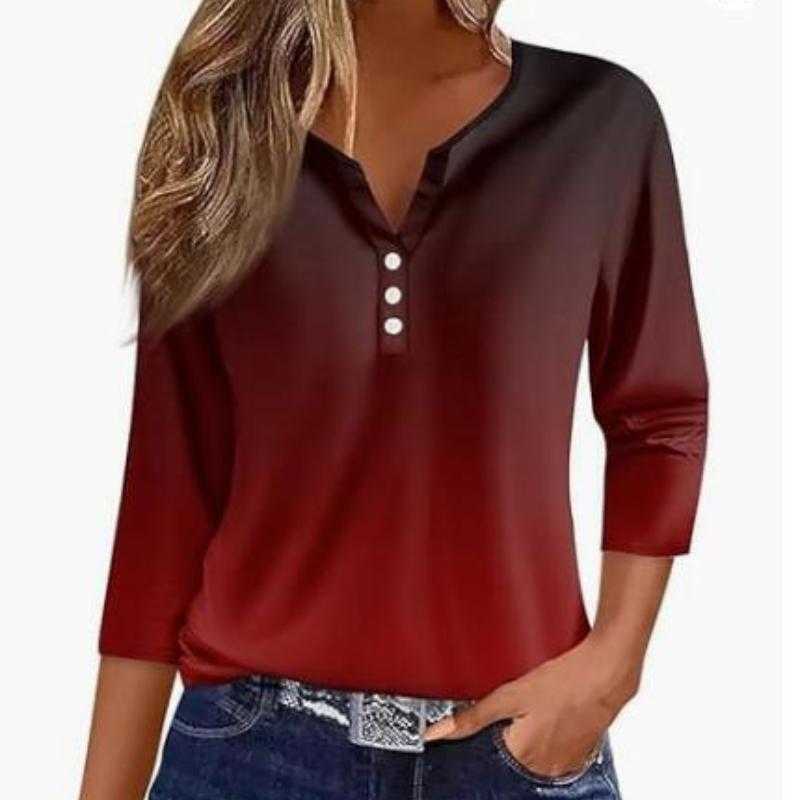 

Women s Striped Button-Up Shirt with Contrast Collar, Mid-Sleeve Casual Top in Green, White & Black 3XL