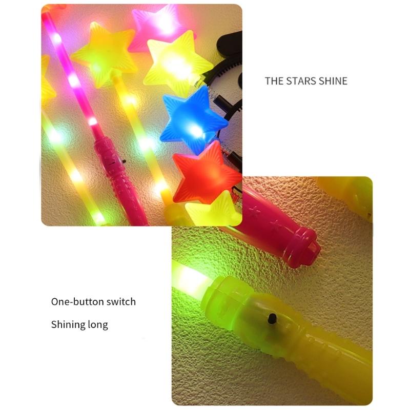 6Pcs Glowing LED Sticks Energy Efficient Illuminated Sticks for Birthday Festival Party Night Event and Outdoor Camping