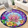1pc Lotus Mandala Chair Carpet for Office Non-Slip, Lightweight, Machine Washable Rug for Office, Room - Holiday Decoryy251016001