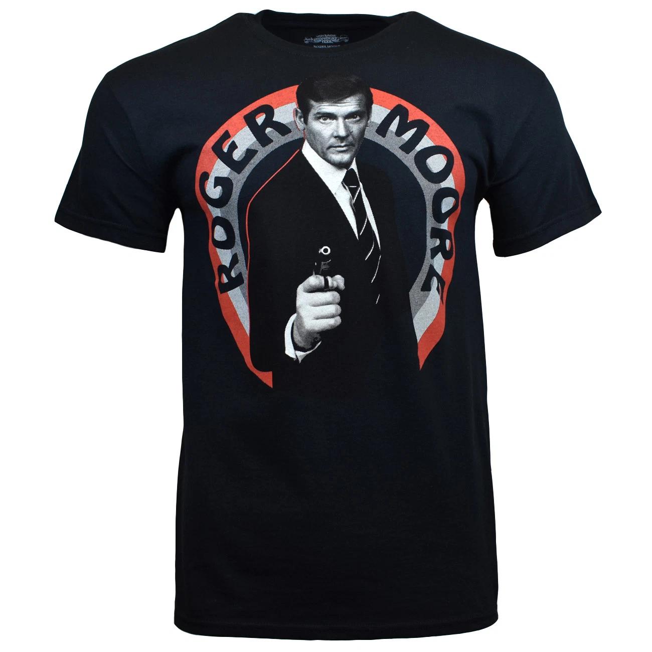 Men s T-shirt -James Bond -007 - Roger Moore - MI6 Agent - Spy Undercover Movies 2XL