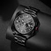 Men's Fashion Watch Square Watch Stainless Steel Quartz Watch Business Watch Simple watch Calendar Watch