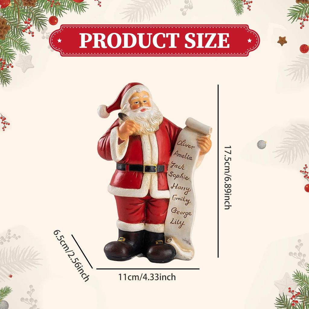 Christmas Santa Figurine 17.5cm Decorative Home Decor Traditional Decoration Holiday