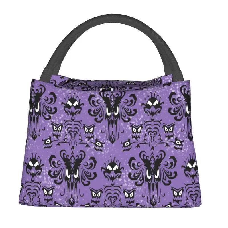 Happy Haunted Mansion Lunch Box for Women Halloween Cooler Thermal Food Insulated Lunch Bag Travel Work Pinic Container