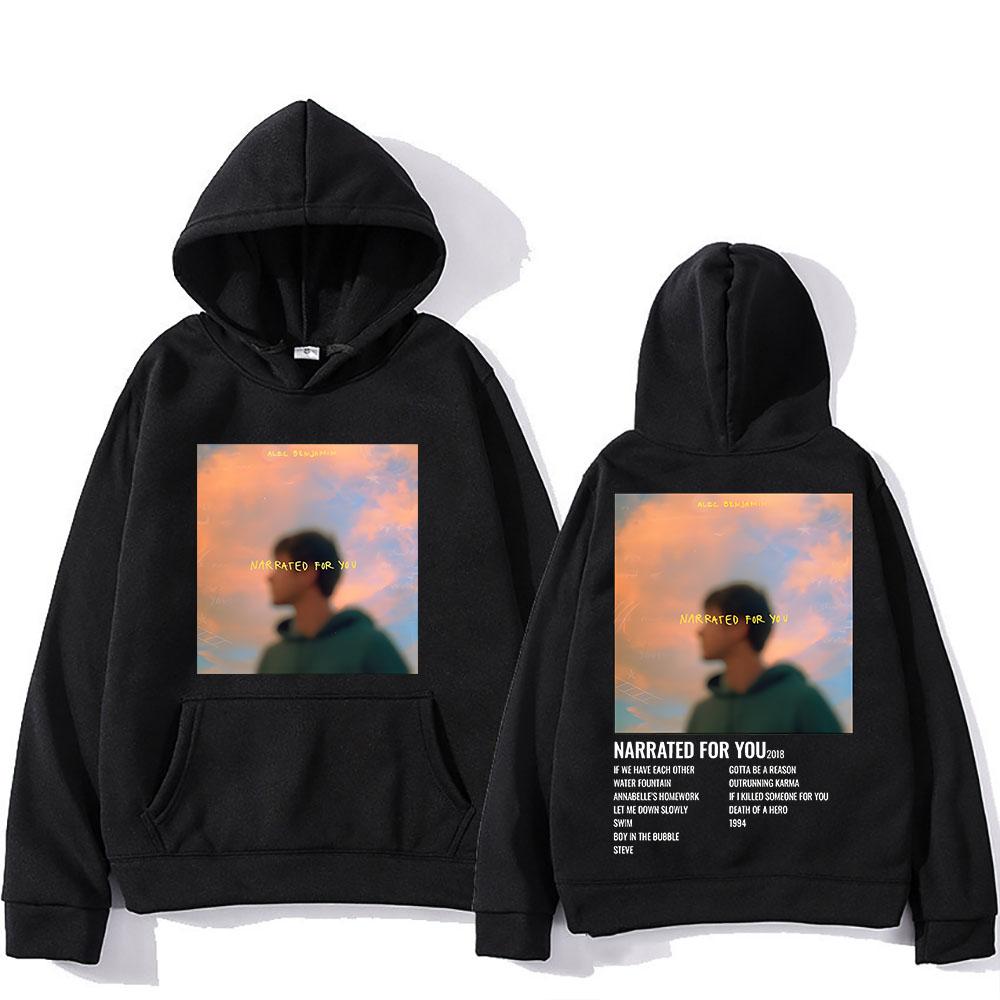 

Худи с графическим принтом Alec Benjamin, готические флисовые толстовки с длинными рукавами и карманом, одежда в стиле хип-хоп, винтажная мягкая толстовка с капюшоном XL хаки