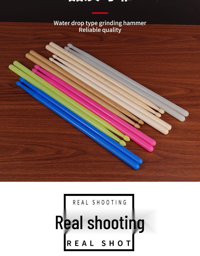 Luminous Colored Maple Wood Drumsticks with Nylon Tips - Beginner Model