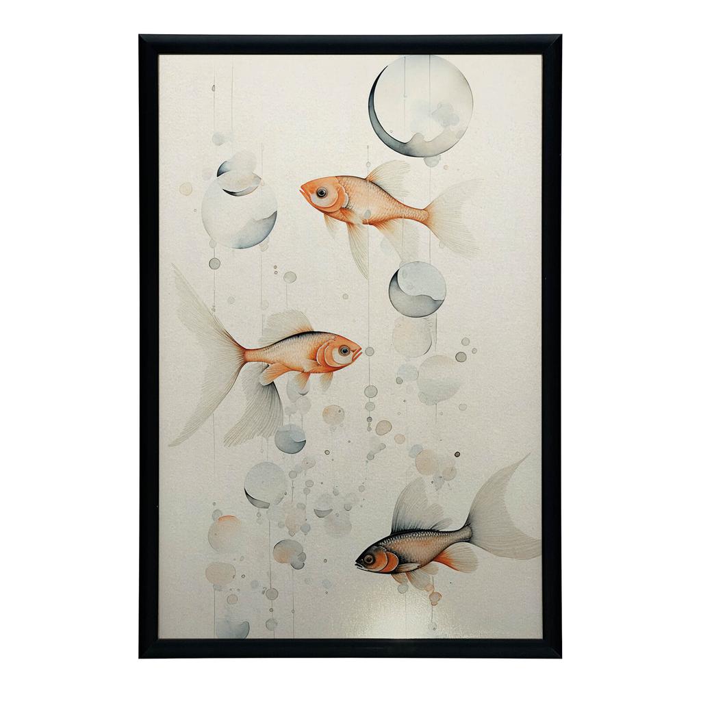 Podwodna Poezja Podwodna Poezja, 50X70 Cm, Rama Aluminiowa Złota, Papier Matowy 230 Gsm