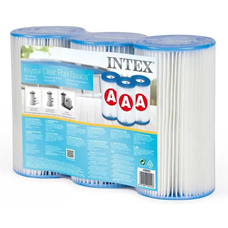 [Set of 3] INTEX Crystal Clear Refill Filter Cartridges for Cartridge Filter Pumps (Parallel Import)