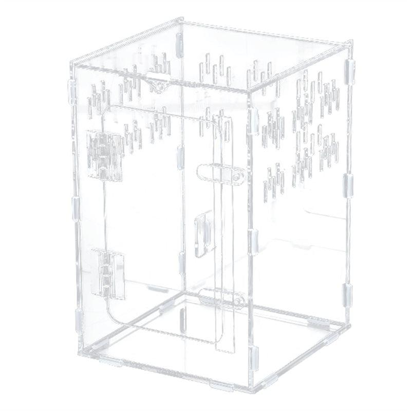 HHO-Acrylic Jumping Spider Enclosure, Transparent Reptile Terrarium, Breeding Box For Tarantula, Snake, Lizard