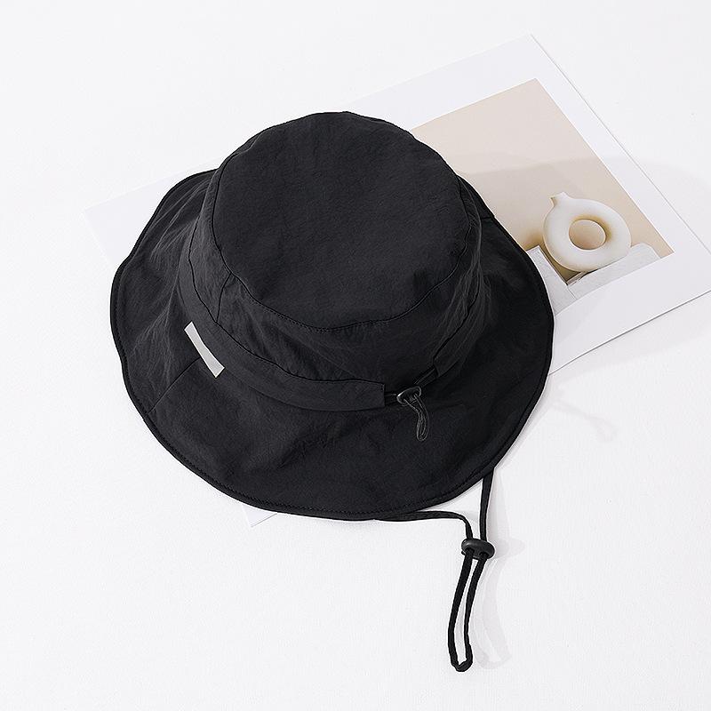 Hat 2025 new spring and summer travel visor sun protection foldable large brim size head circumference outdoor hat
