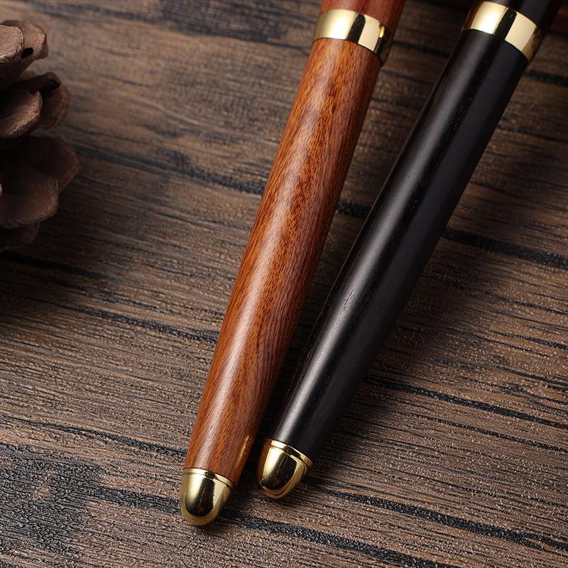 High Quality Brass Signature Pen, Business Office Ballpoint Pen, Vintage Wooden Writing Pen
