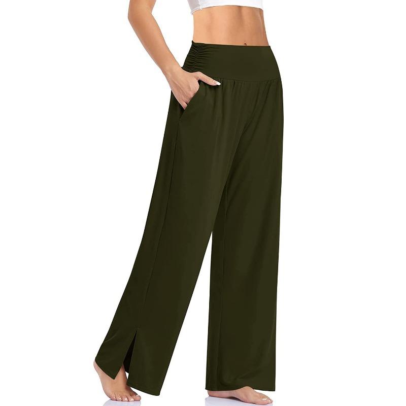 Women's Wide Leg Casual Loose Yoga Sports Flutter Pocket Home Comfort Pajama Pants