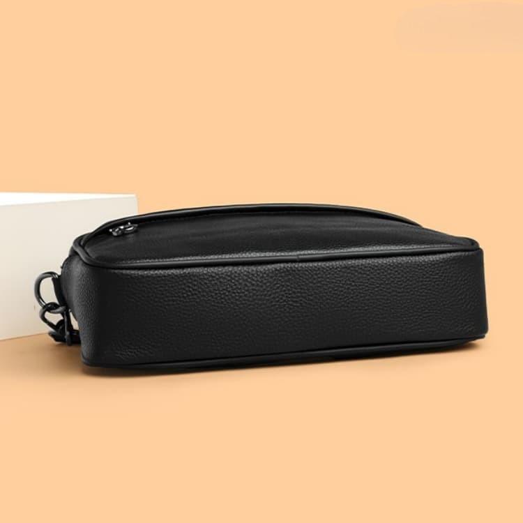 Men's Lychee Pattern Horizontal Messenger Bag Shoulder Bag