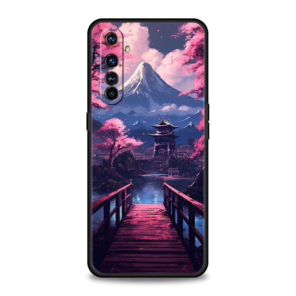 Japanische Landschaft Handyhülle Für Realme 12 11 10 9 8 5G 7 6 GT5 GT3 GT2 Pro Plus C21 C11 C25 C35 GT Neo 2 3 3T 5 Weiche Hülle