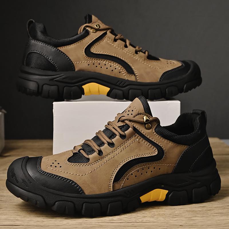 Summer Breathable Hiking Shoes Men Brown Vintage Climbing Trekking Sneakers Man Outdoor Anti-skid Men's Hiking Shoes zapatos