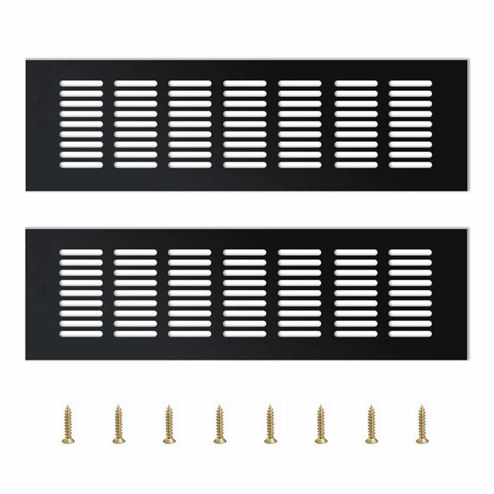 Aérateur - YQ - Grille d'aération - Aluminium - 30x8x1.5 cm - Installation facile