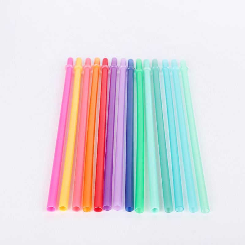 Paille en plastique PP colorée et réutilisable avec boucle - Parfaite pour les gobelets à eau ou à thé