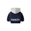 Children's Clothing, Kids' Hooded Color-Blocked Zip-Up Shirt, Spring and Autumn Boys' Letter Sweatshirt Jacket, Boys' Pure Cotton Thin Clothing