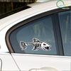 Three Ratels Digital Skeleton Fish Vinyl Car Sticker Decals For Car Boat Fishing Graphics Bone Fighting Angry Fish Sticker
