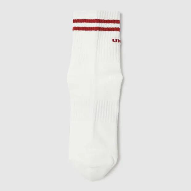 Striped Cushioned Mid Socks Ivory UR123CSC32