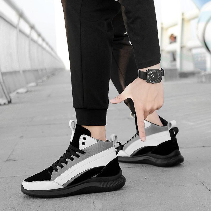 18-89 Men's Height-Boosting High-Top Sneakers - Platform & Lightweight for Autumn/Winter