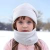 Cartoon Children Hat Scarf Set Solid Color Kids Beanies Sets  Winter Season