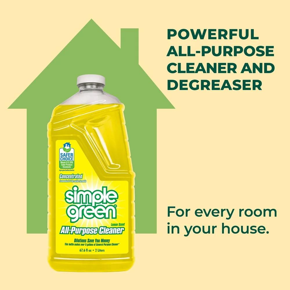 Lemon Scent All-Purpose Cleaner Concentrate Refill Non-Abrasive Powerful Degreaser Safe Pets Plants Indoor Outdoor Use 30x