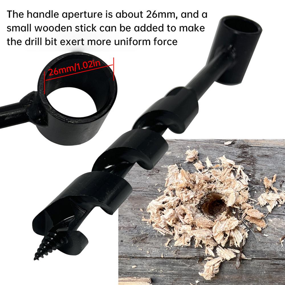 Carbon Steel Manual Auger Manual Survival Drill Center Drill Outdoor Hand Drill For Wood Door Lock Reaming Woodworking Tools