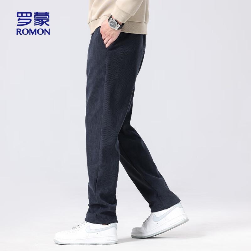 ROMON Men's Straight-Leg Warm Casual Pants