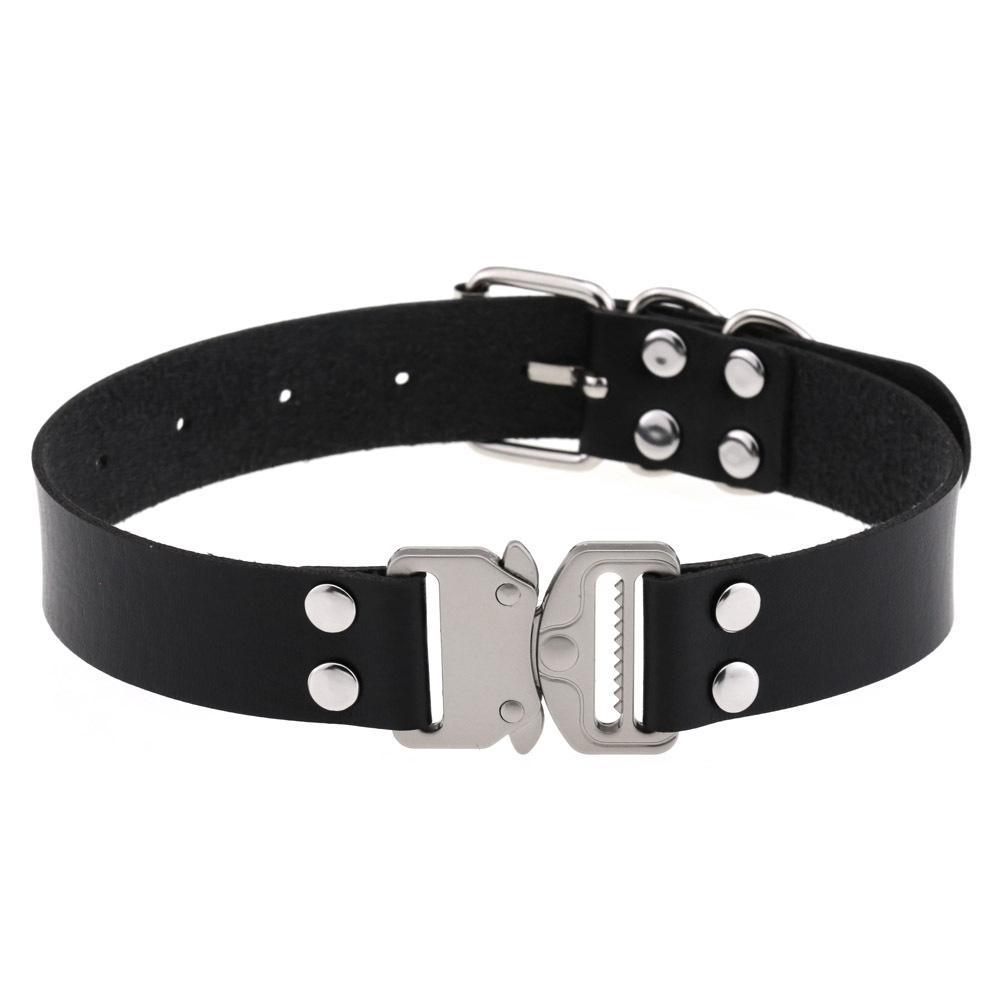 

Japanese Harajuku Choker Eye-splice Buckle Necklace PU Leather Y2K Cosplay Anime Necklaces Collar Gothic Choker Jewelry Gift
