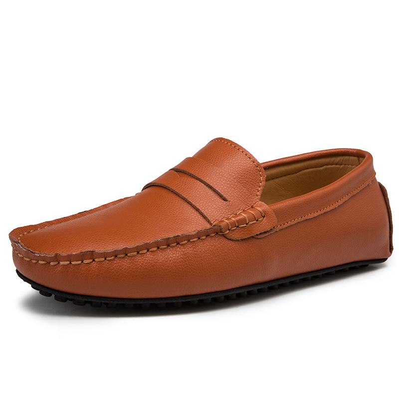 Men Loafers Shoes Summer Autumn Slip-On Casual Driving Shoes Men'S Flats Genuine Leather Male Footwear Moccasins Big Size 38-47