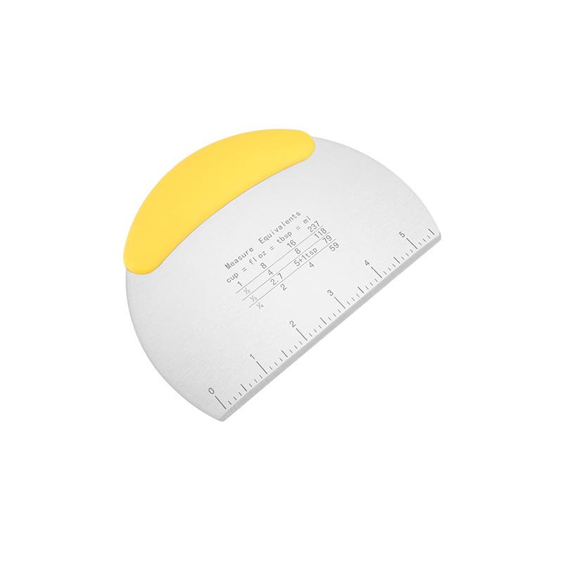 

Скребок для выпечки из нержавеющей стали, нож для резки муки, теста, молока, сахара, нож для соскребания крема, кухонные инструменты жёлтый