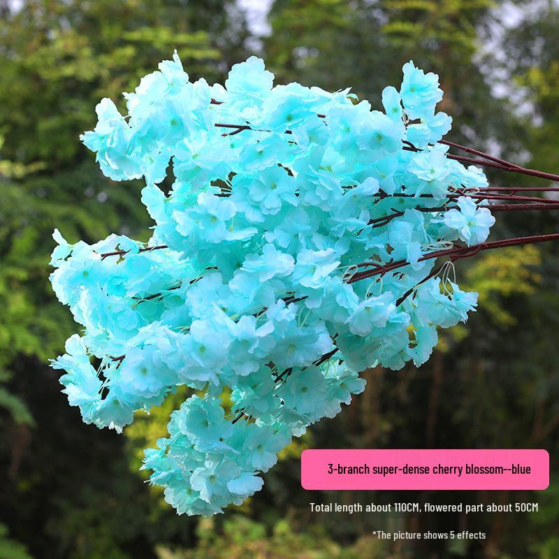 Silk Cherry Blossom Branch Artificial Vine: Floral Decoration for Weddings and Indoor Spaces