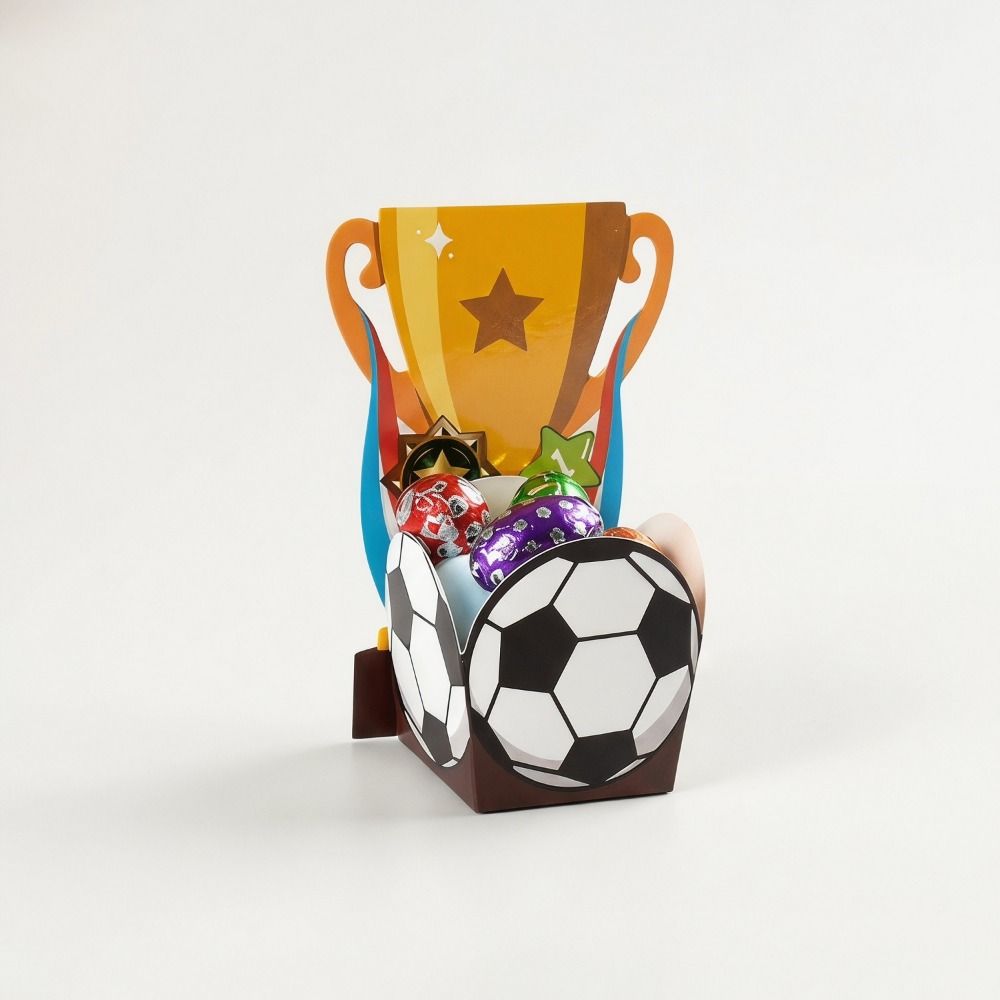 10Pcs/Pack Portable Football Candy Box Cartoon Football Trophy Box  Party Supplies