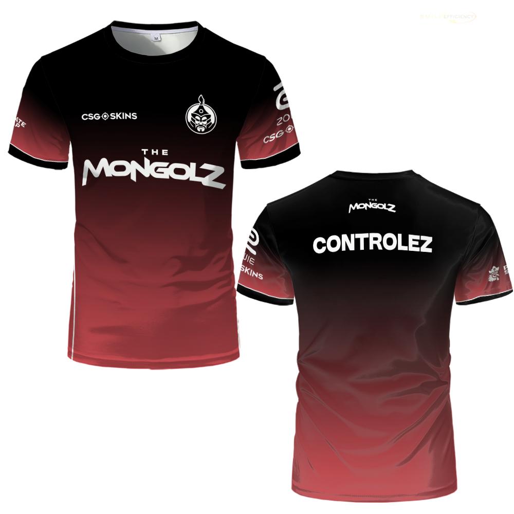 CS2 Dres MongolZ Esports Club 910 TECHNO4K Mongolští Dvojhvězdy Tréninkové Oblečení Pánské A Dámské Přizpůsobitelné Fanouškovské Trička