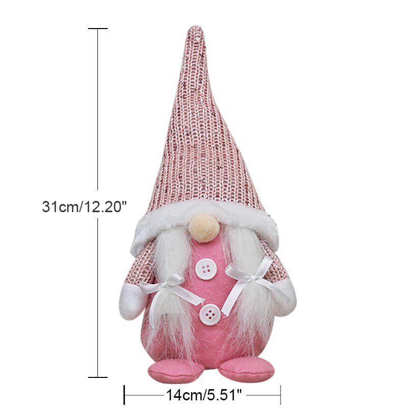 Christmas Wool Knitted Santa Figurines Shopwindow Gnome Handmade Plush Doll Tabletop Decor CDN