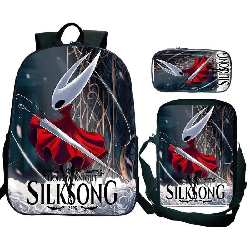 Hollow Knight 2 Silksong Backpack Teenagers Hornet Fridge Magnet Rucksack Shoulder Bag Pencil Case School Backpacks