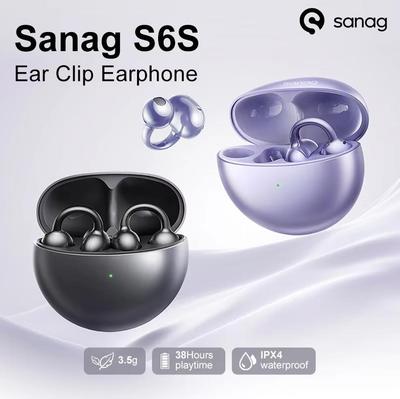 SANAG Sena S6 Ultra Ear Clip Bluetooth Headset Bone Conduction Concept In-Ear Sports Compatible with Apple and Xiaomi