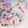 200 Pcs New Mini Resin Cartoon Macaron Color Peach Heart Diy Flatback Ornament Jewelry Making Manicure Hairwear Accessories A42