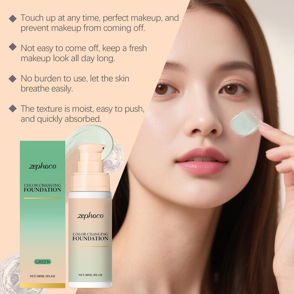Zephoco Color-Changing Hydrating Matte Foundation Cream