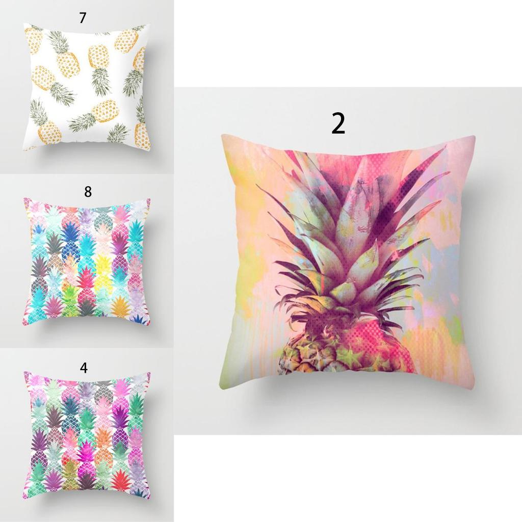 Tropical Fruit Painted Pineapple Pattern Pillowcase For Elegant Home Decor**