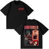 Singer Metrika Neues Album Tour Print T-Shirt Herren Damen Ästhetisch Trendiges T-Shirt Kurzarm Locker Baumwolle Lässig Hip-Hop T-Shirts