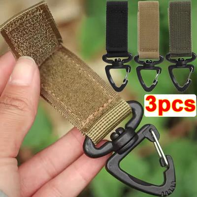Fibbia a clip per portachiavi con nastro in nylon tattico EDC, per zaino, moschettone, gancio di chiusura, per campeggio all'aperto, escursionismo