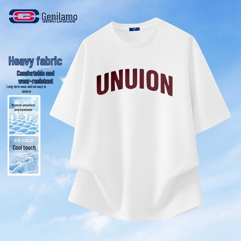 

GENIOLAMODE Men s Waffle Knit Short Sleeve T-Shirt 3XL