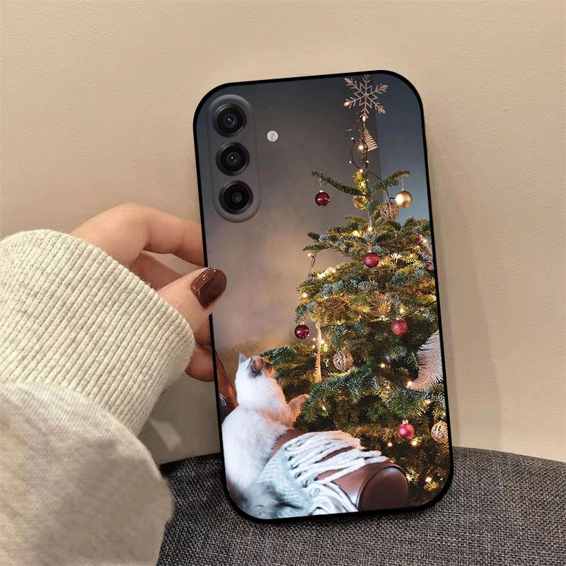Christmas Painting Silicone Case For Samsung Galaxy S24 S22 S21 S23 S25 Ultra Plus Fe Shockproof Cover for Galaxy S25 Edge Coque