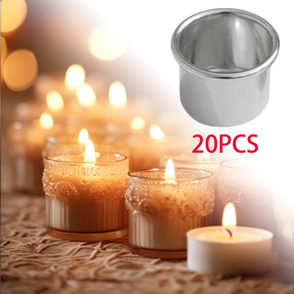 20 Delar Metall Ljusstake Ornament Skrivbord Ljustillverkning Ljuskopp för Vardagsrum Halloween Födelsedag Middag Festival