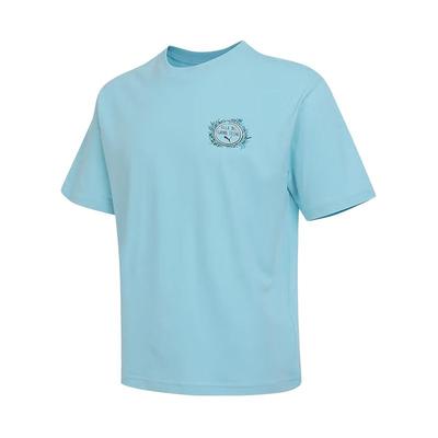 Fashion Round Neck Pullover Short Sleeve Nautical T-Shirt Unisex T-Shirts Blue 633337-44