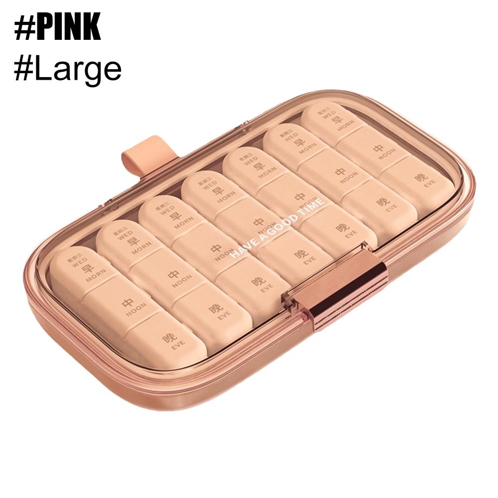 Weekly Pill Organizer 3 Times A Day Large 7 Day Pill Box With Separate Container Portable For Vitamins